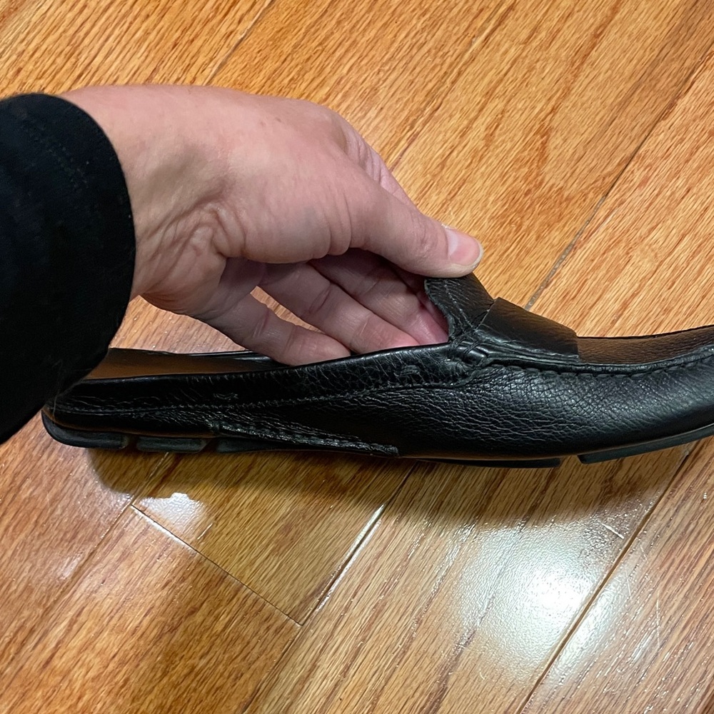 Prada Women’s Textured Black Slip-On Loafer - Picture 8 of 9